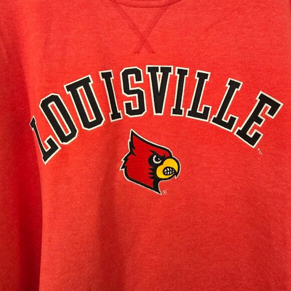 Louisville Cardinals Men's Captivating Pullover Sweatshirt Red Sz 2XL NWT - Picture 3 of 8